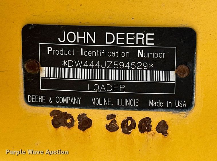 image for item DJ6206 2005 John Deere 444J  wheel loader