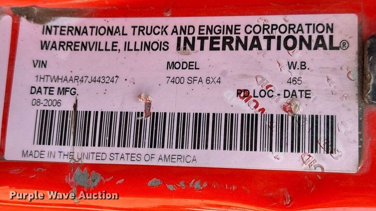 image for item DJ6214 2007 International 4700  dump truck