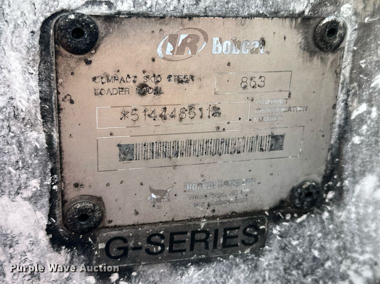 image for item DJ6216 2001 Bobcat 863  skid steer loader