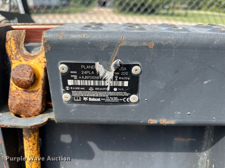 image for item DJ6222 2012 Bobcat 24PLA  skid steer cold planer