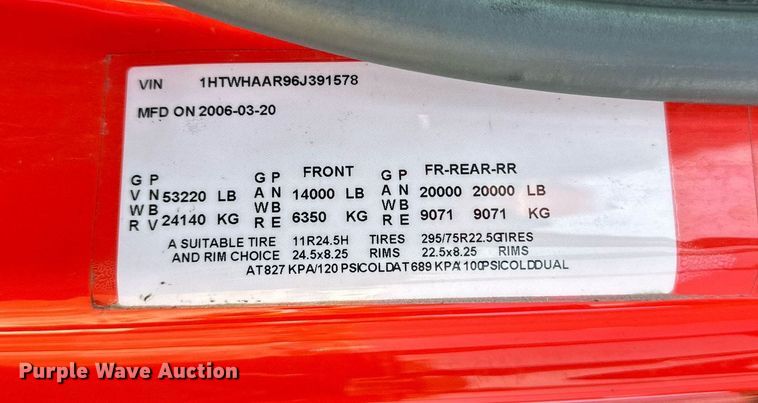 image for item DN8700 2006 International 7400  dump truck