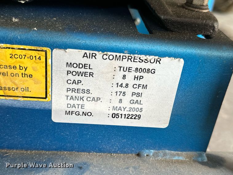 image for item LT9522 2005 Puma TUE8008GE  air compressor
