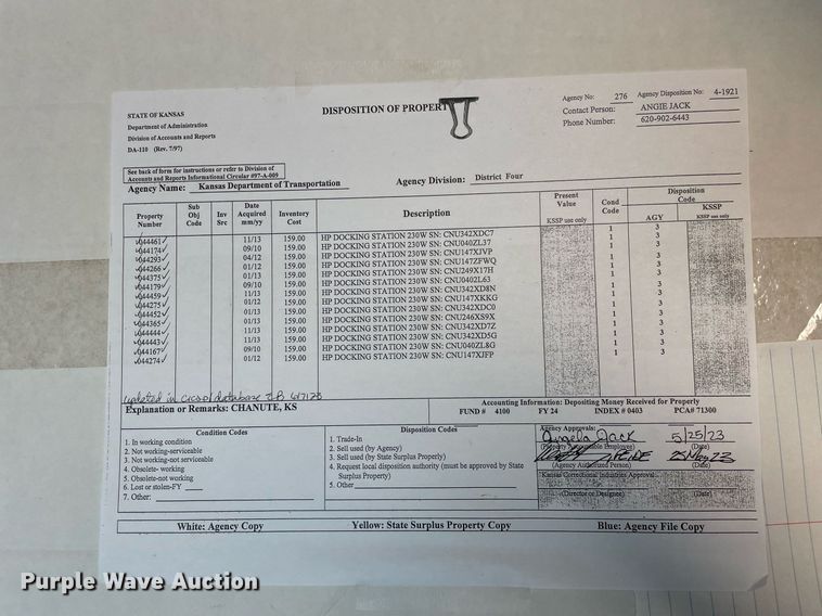 image for item LV9831 (70) HP docking stations