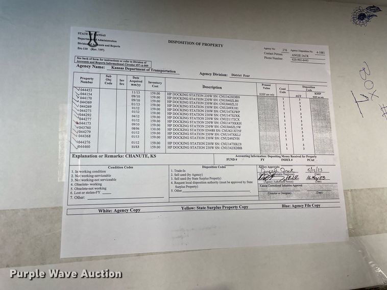 image for item LV9831 (70) HP docking stations