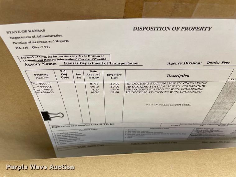 image for item LV9831 (70) HP docking stations