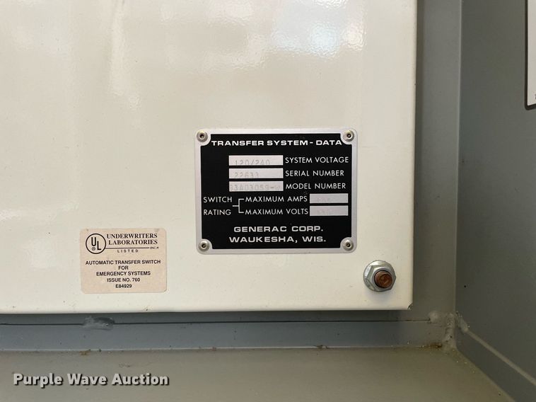 image for item LV9847 1991 Generac SG015  generator