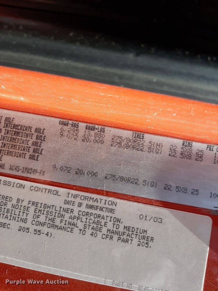 image for item NF9133 2003 Sterling LT7501  dump truck