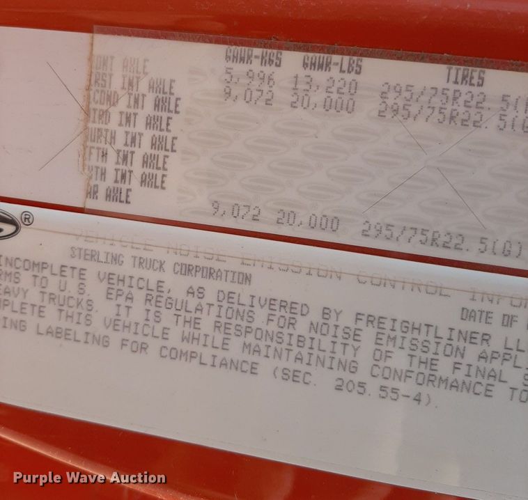 image for item NF9141 2006 Sterling LT7500  dump truck