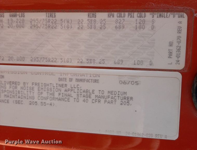 image for item NF9141 2006 Sterling LT7500  dump truck