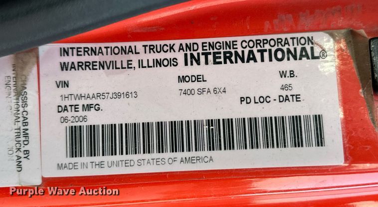 image for item NF9164 2007 International 7400  dump truck