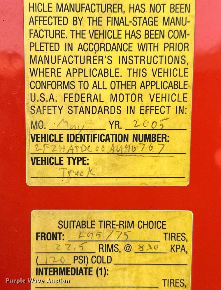 image for item NF9167 2006 Sterling LT7500  dump truck