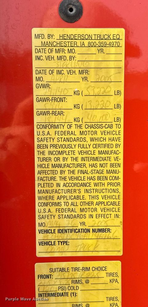 image for item NF9171 2006 Sterling LT7500  dump truck