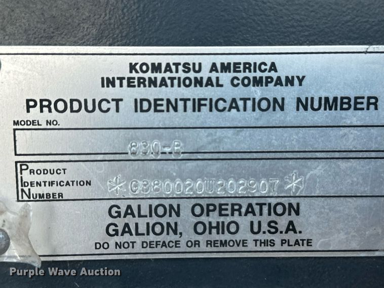 image for item NF9219 1997 Galion 830B  motor grader