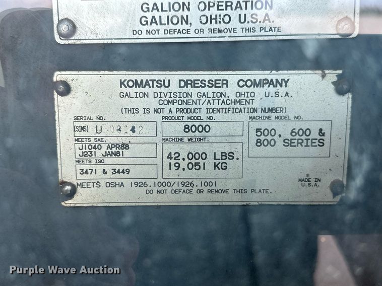 image for item NF9220 1997 Galion 830B  motor grader