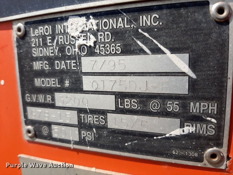 image for item NF9231 1994 Leroi Q175DJE  air compressor