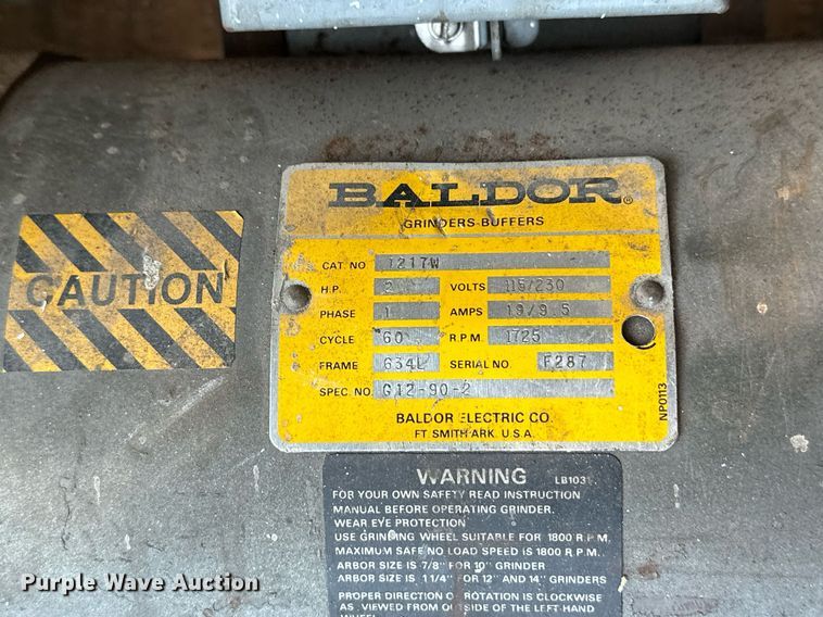 image for item NF9251 1987 Baldor 1217W  grinder