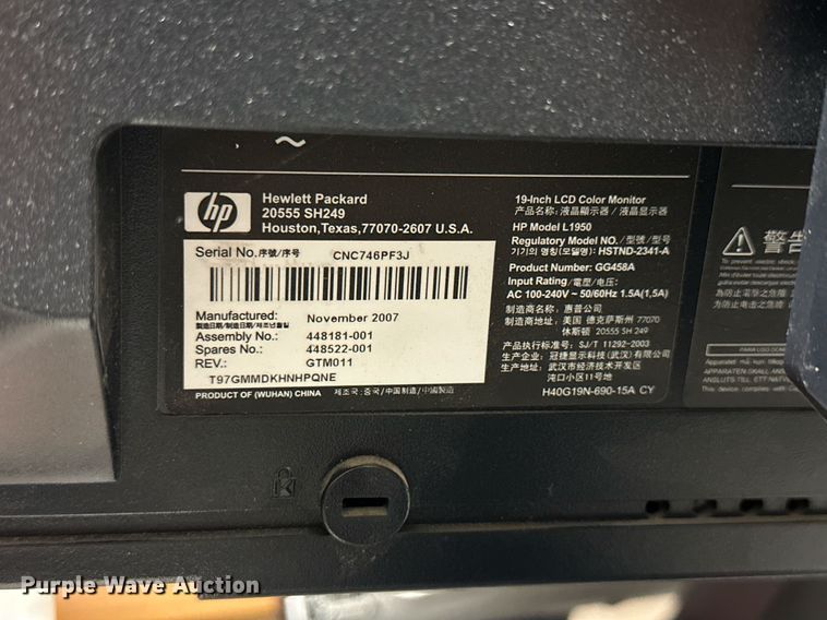 image for item NP9488 (10) HP monitors