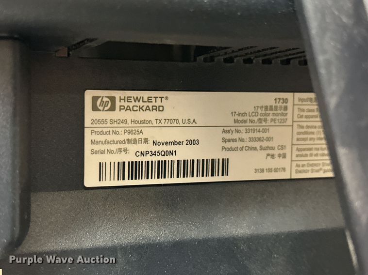 image for item NP9488 (10) HP monitors