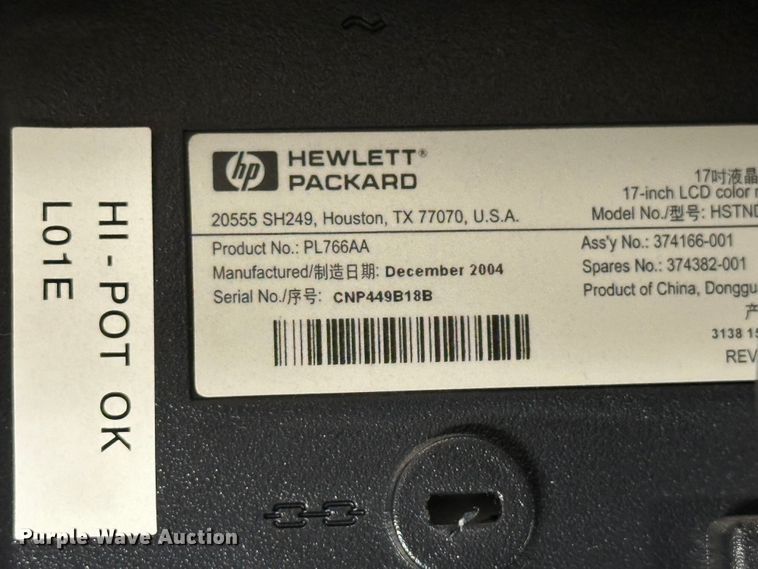 image for item NP9488 (10) HP monitors