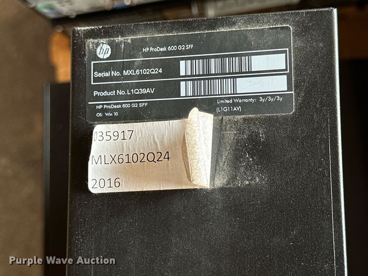 image for item NP9500 (20) HP Prodesk 600 G2 SFF CPUs