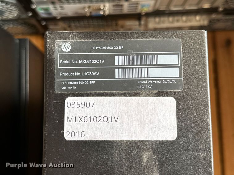 image for item NP9500 (20) HP Prodesk 600 G2 SFF CPUs