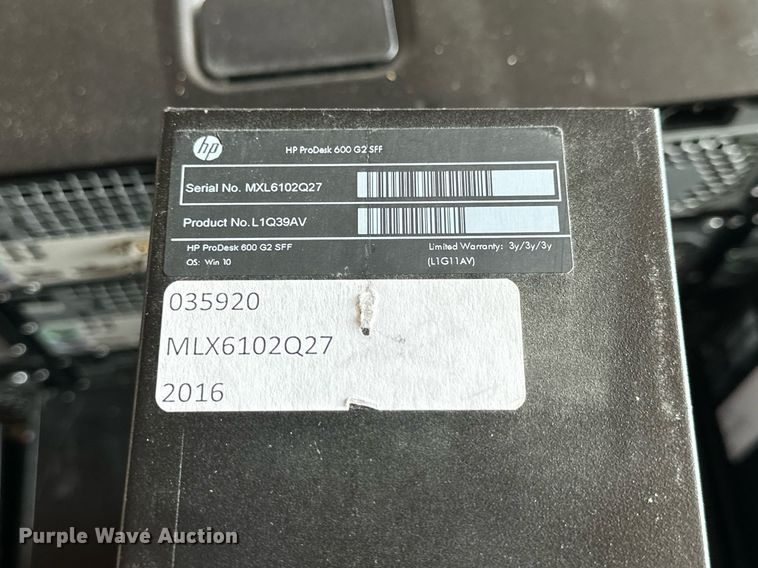 image for item NP9500 (20) HP Prodesk 600 G2 SFF CPUs