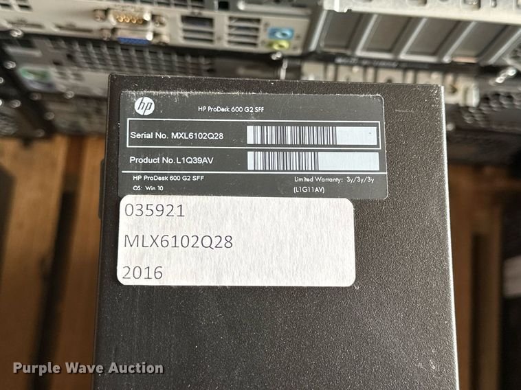 image for item NP9500 (20) HP Prodesk 600 G2 SFF CPUs