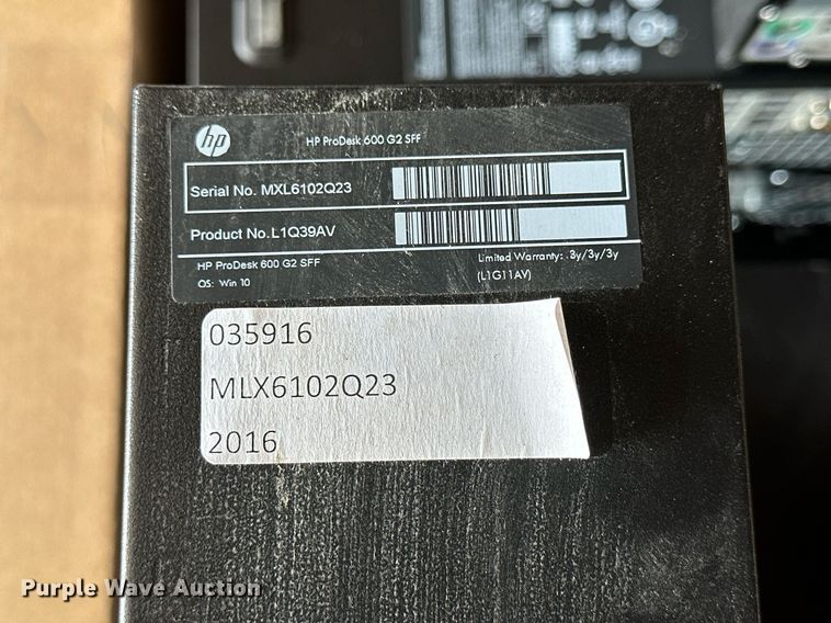 image for item NP9500 (20) HP Prodesk 600 G2 SFF CPUs