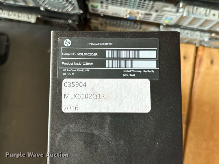 image for item NP9500 (20) HP Prodesk 600 G2 SFF CPUs