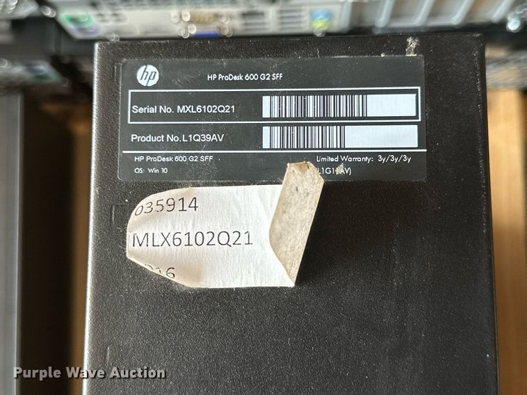 image for item NP9500 (20) HP Prodesk 600 G2 SFF CPUs