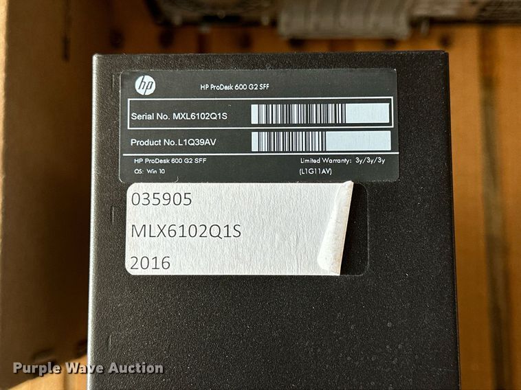 image for item NP9500 (20) HP Prodesk 600 G2 SFF CPUs