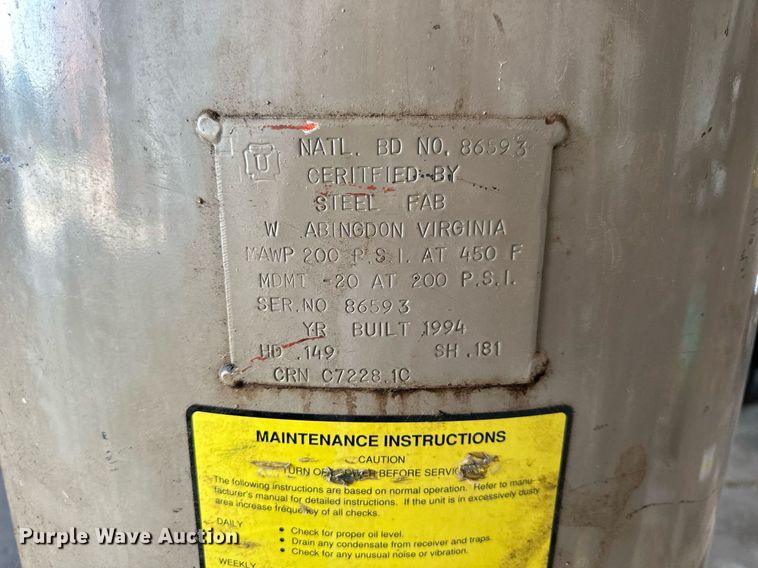 image for item NP9518 1994 Wayne TRU5N  air compressor