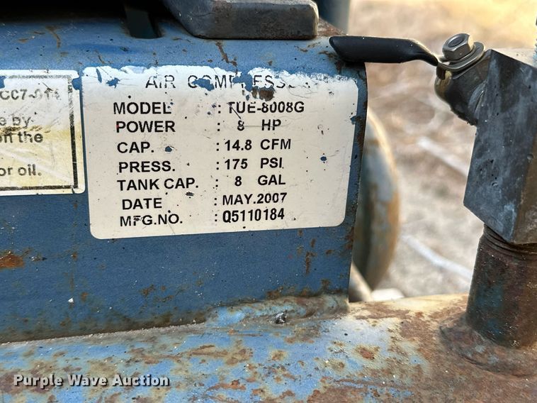 image for item OF9425 2007 Puma TUE-8008G  air compressor