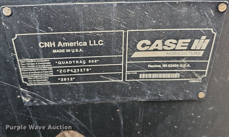 image for item DQ1149 2012 Case IH 500 Quadtrac  4WD tractor