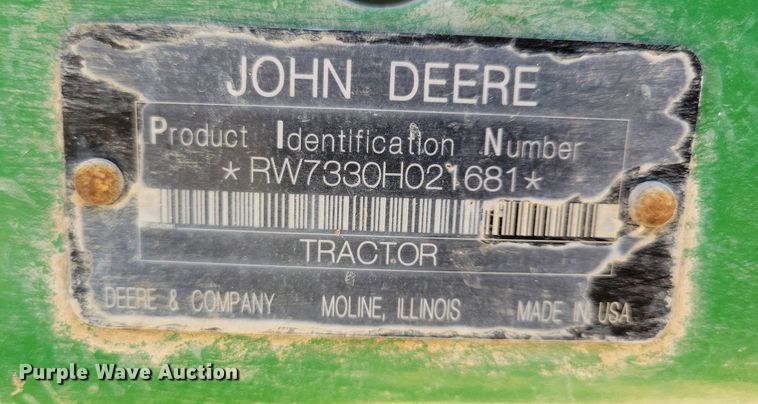 image for item DR5595 2010 John Deere 7330  MFWD tractor