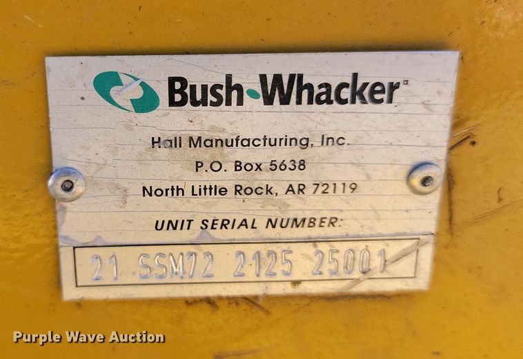 image for item JE9529 2021 Bush-Whacker SSM-72  skid steer rush mower