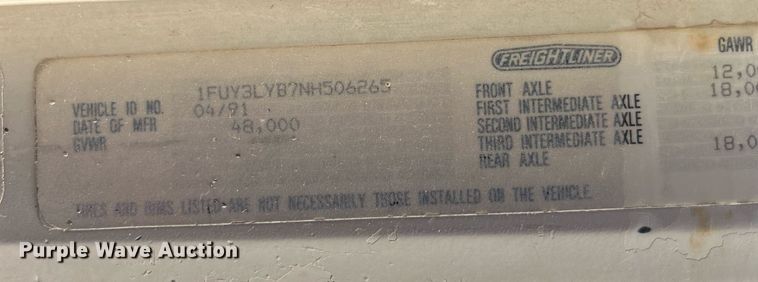 image for item MG9428 1992 Freightliner FLD  fertilizer delivery truck