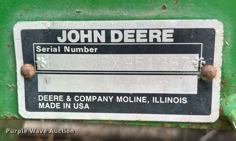 image for item MG9491 1993 John Deere 535  round baler