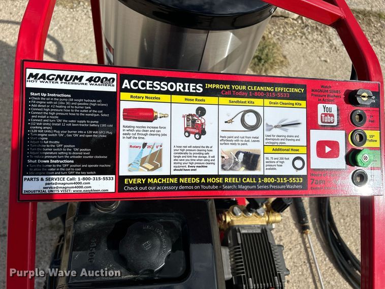 image for item MO9065 2023 Magnum 4000 Series Gold  hot pressure washer