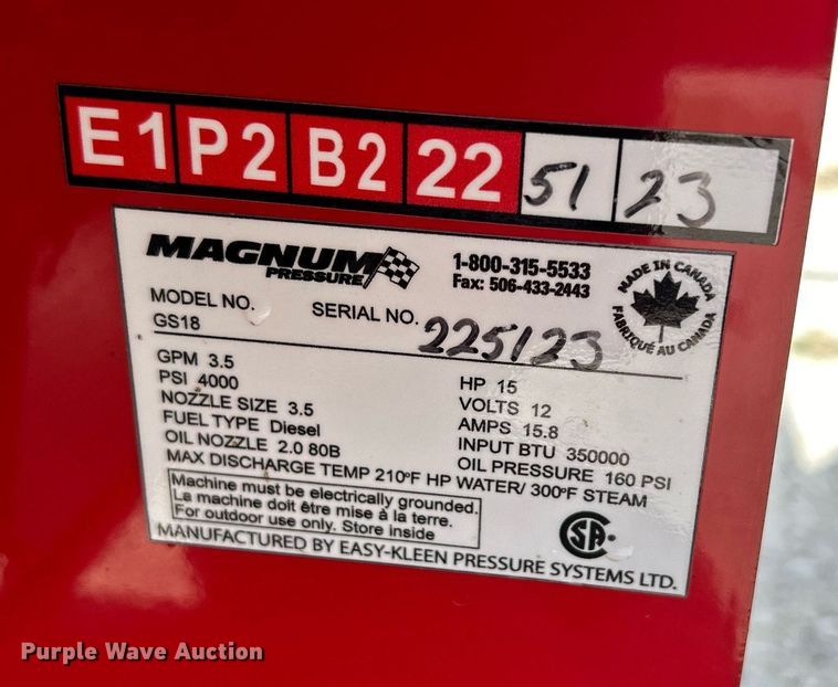 image for item MO9065 2023 Magnum 4000 Series Gold  hot pressure washer