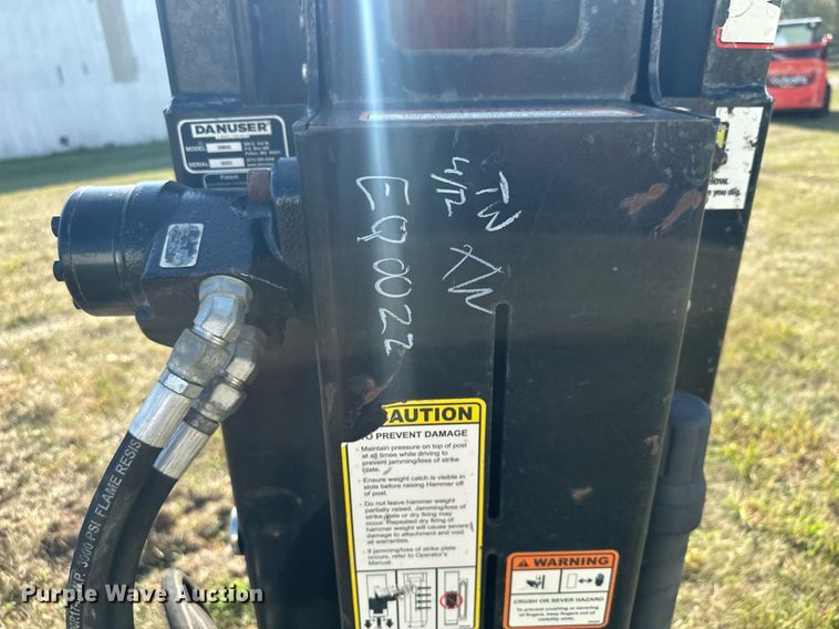 image for item MQ9459 Danuser SM40 skid steer post driver