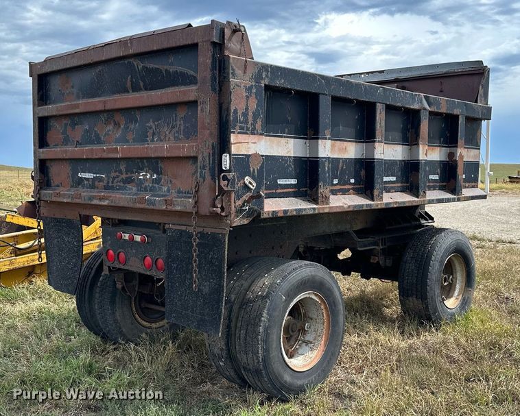 image for item NP9548 Shop built end dump pup trailer