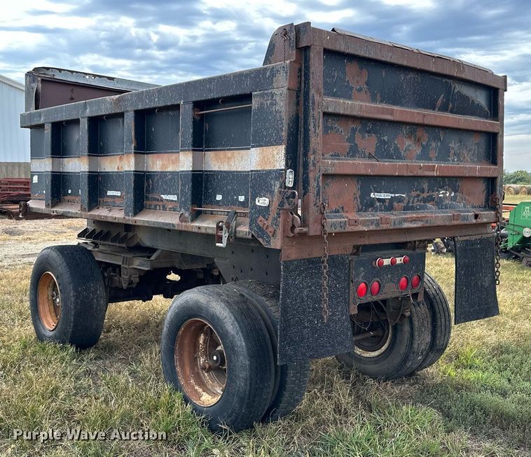 image for item NP9548 Shop built end dump pup trailer