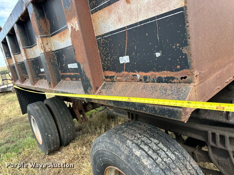 image for item NP9548 Shop built end dump pup trailer