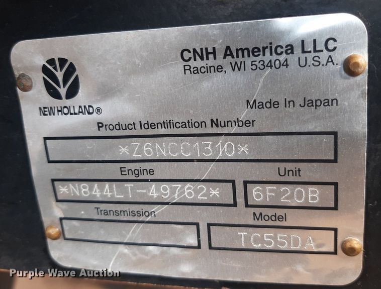 image for item OF9434 2007 New Holland TC55DA  MFWD tractor