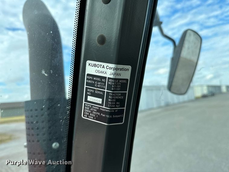 image for item OG9236 2018 Kubota  M7-171 tractor