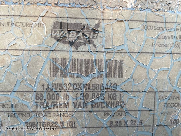 image for item NY9844 2012 Wabash  dry van trailer