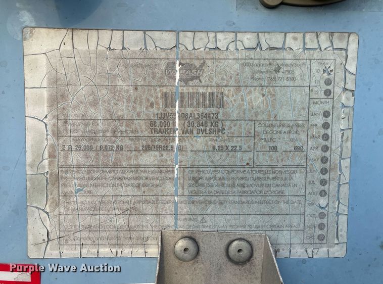 image for item NY9848 2010 Wabash  dry van trailer