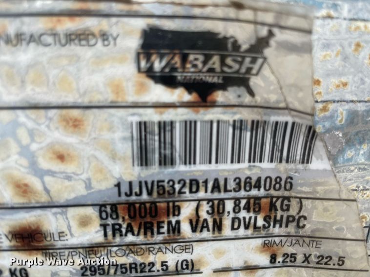 image for item NY9854 2010 Wabash  dry van trailer