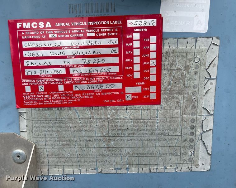 image for item NY9860 2010 Wabash  dry van trailer